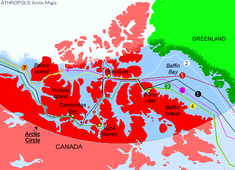 Northwest Passage routes ©  SW